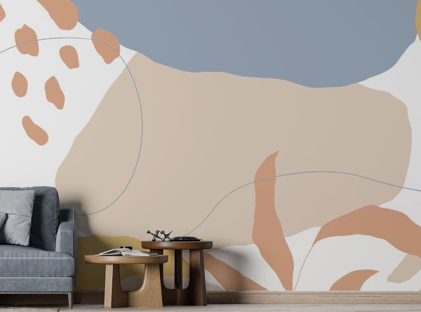 Removable Abstract Vector Shape Wallpaper Mural