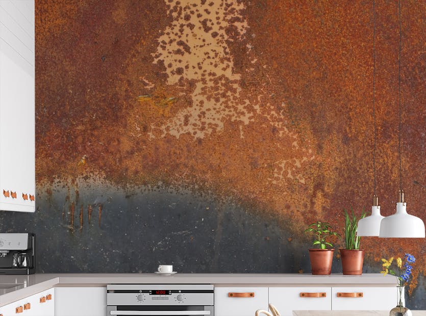 Removable Rustic Effect Metal Peel & Stick Wallpaper Mural