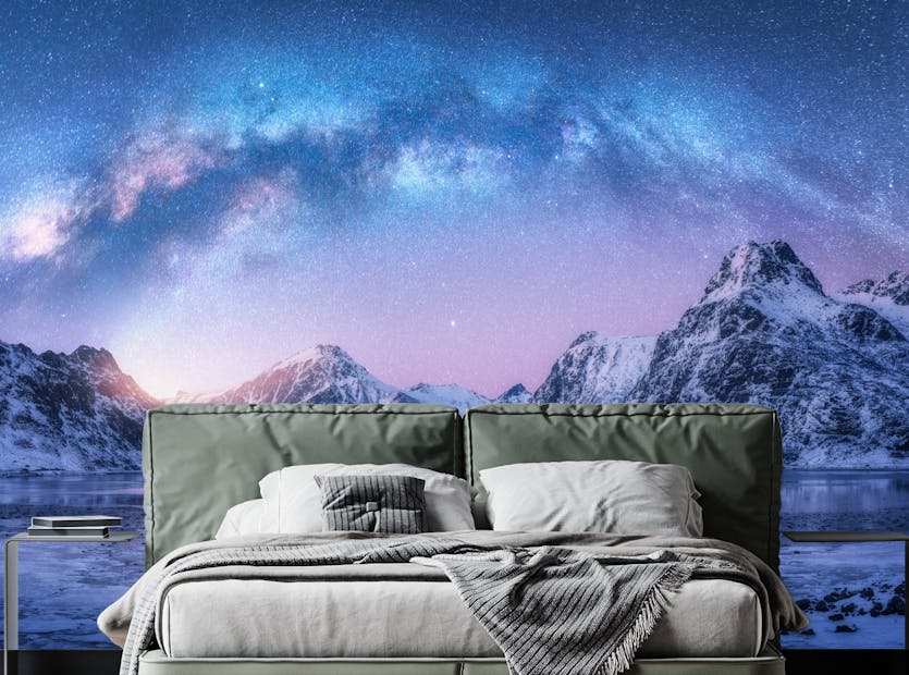 Removable Snowy Mountain Landscape Wall Murals