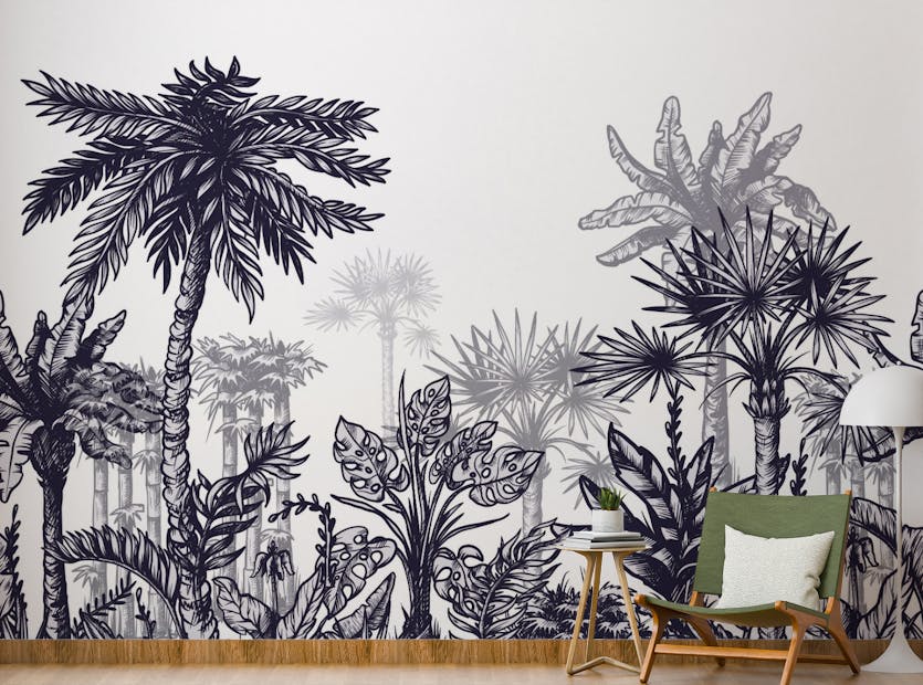 Peel and Stick Large Sized Tropical Tree Wallpaper Mural