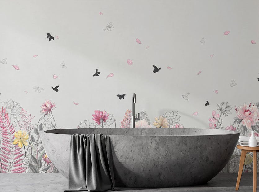 Removable Serene Floral Orchard Wallpaper Murals
