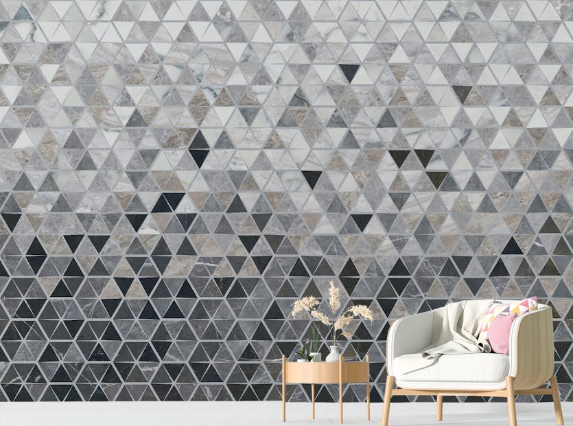 Peel and Stick Mirror Tiles Geometric Wallpaper Murals