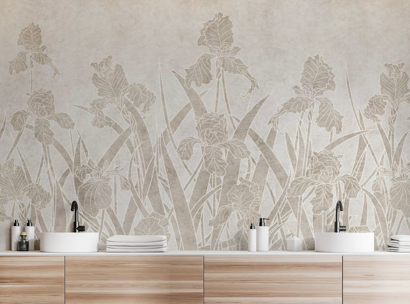Peel and Stick Ravishing Spiring Flower Shrubs Wallpaper Mural