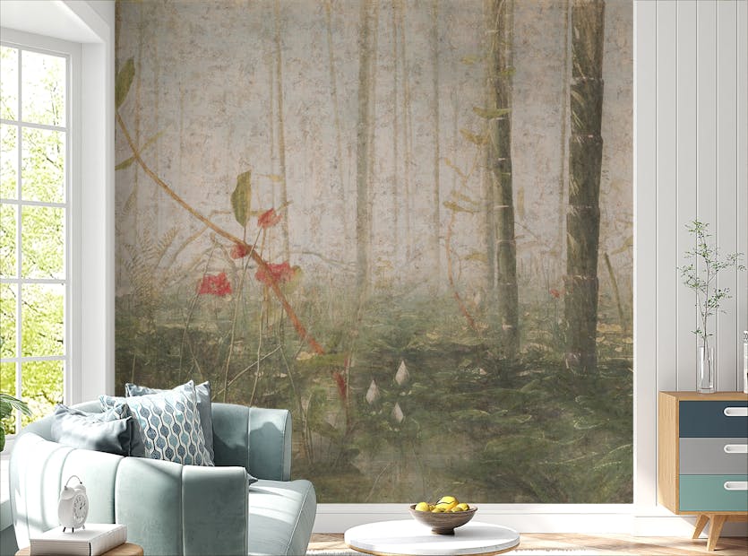 Peel and Stick Mystic Rainforest Canopy Living Room Wallpaper Mural 