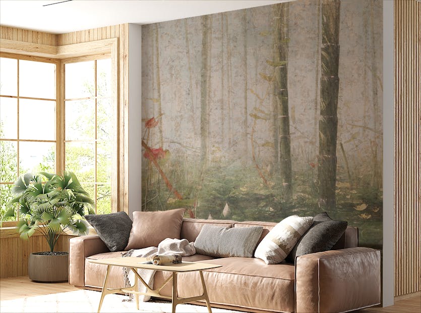 Removable Mystic Rainforest Canopy Living Room Wallpaper Mural 