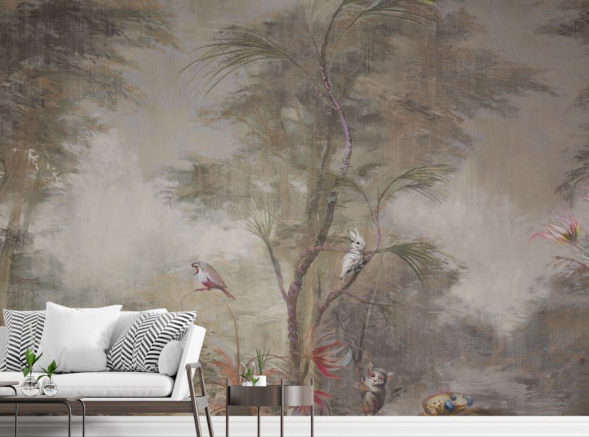 Removable Enchanted Fog Wood Forest Tropical Wallpaper Mural