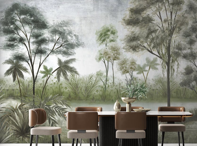 Peel and Stick Mystic Forest Dining Room Wallpaper Mural