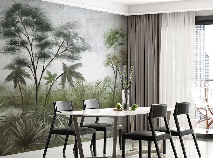 Removable Mystic Forest Dining Room Wallpaper Mural