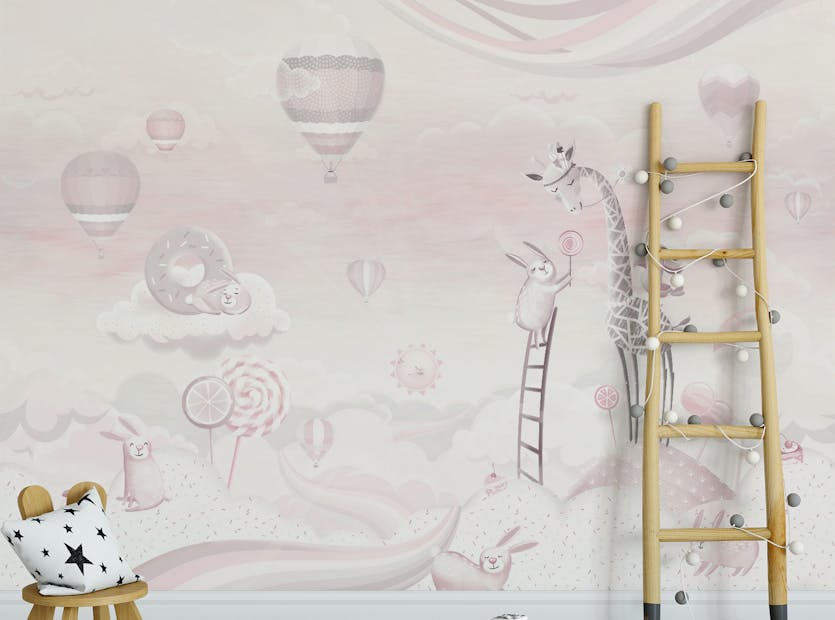 Removable Candyland Fantasy Kids Room Wallpaper Mural
