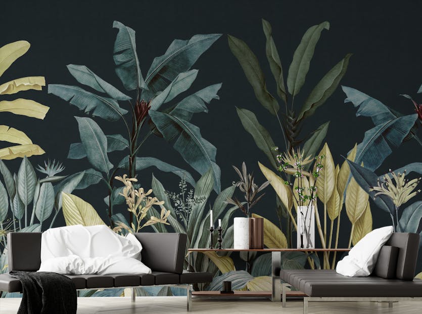 Peel and Stick Moonlit Canopy Tropical Tree Wall Mural