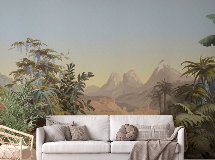 Peel and Stick Tropical Forest & Mountains Wallpaper Murals 
