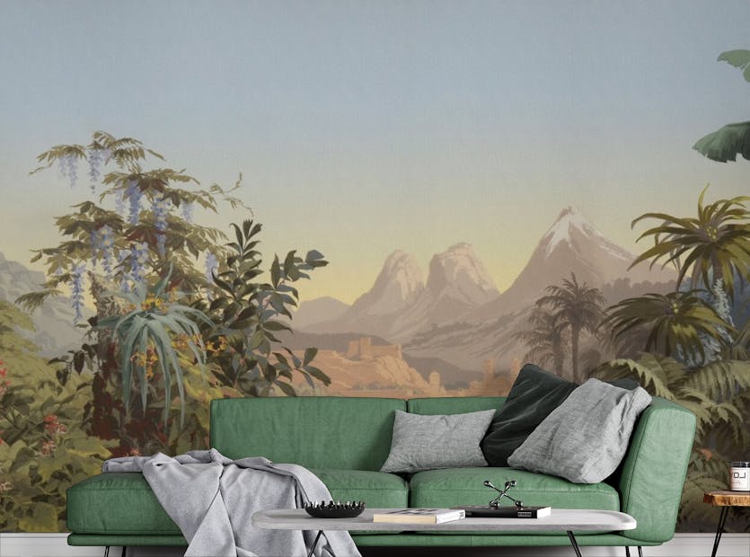 Removable Tropical Forest & Mountains Wallpaper Murals 