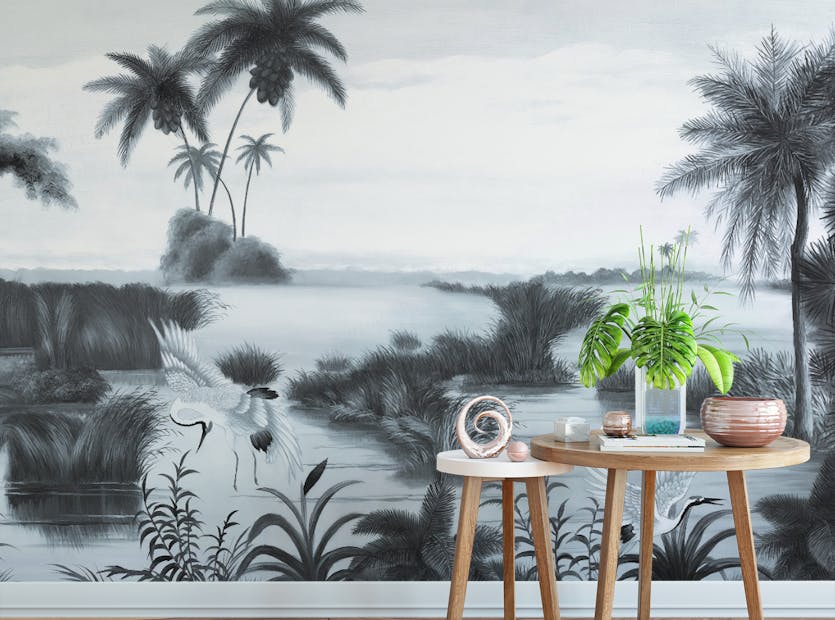 Peel and Stick Ethereal Blue Wallpaper Murals