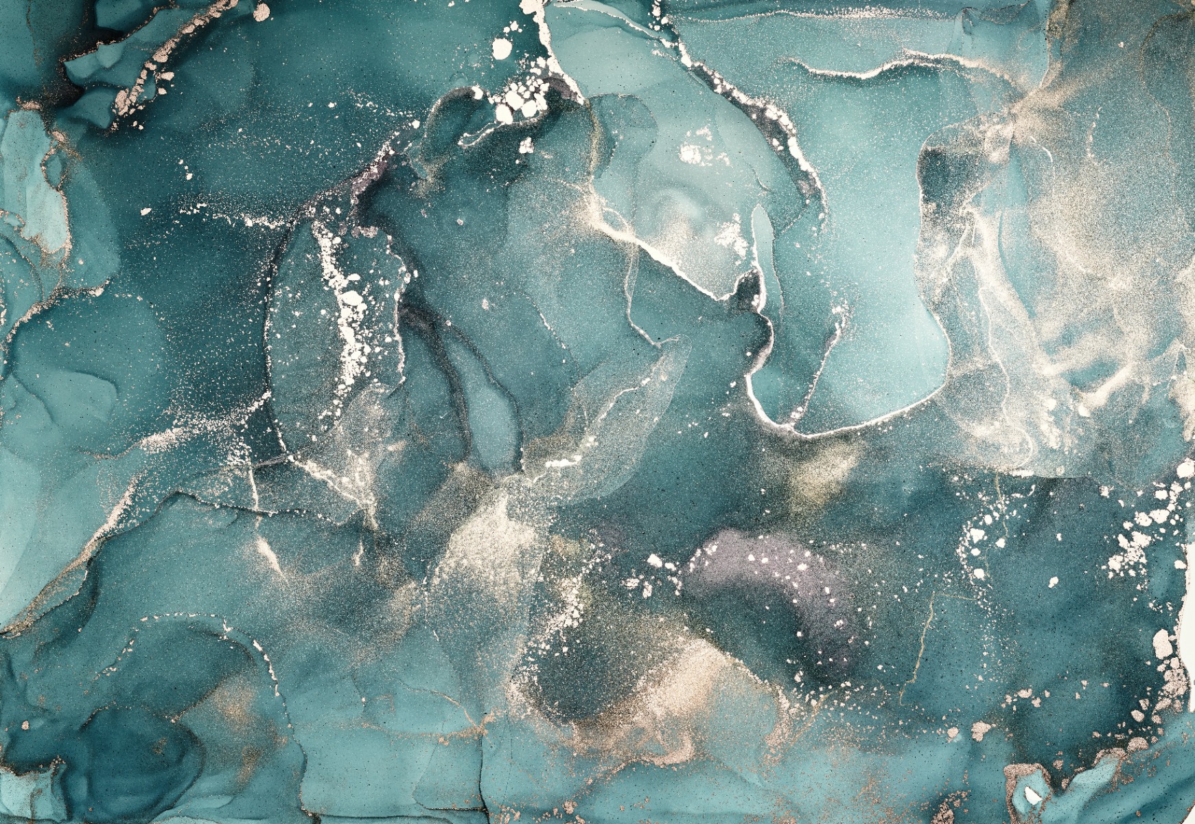 Teal Colored Luxury Marble Wallpaper For Walls