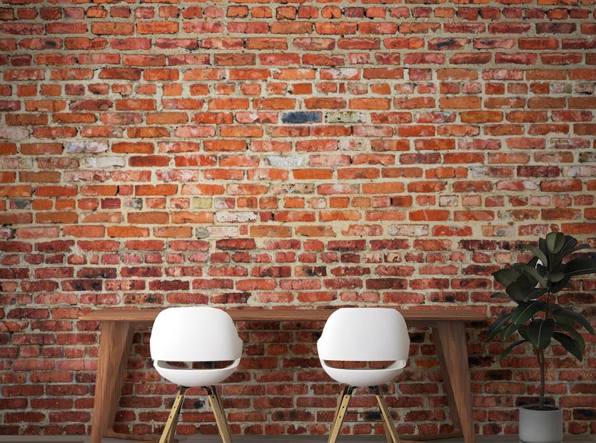 Peel and Stick Old Red Brick Texture Removable Wallpaper