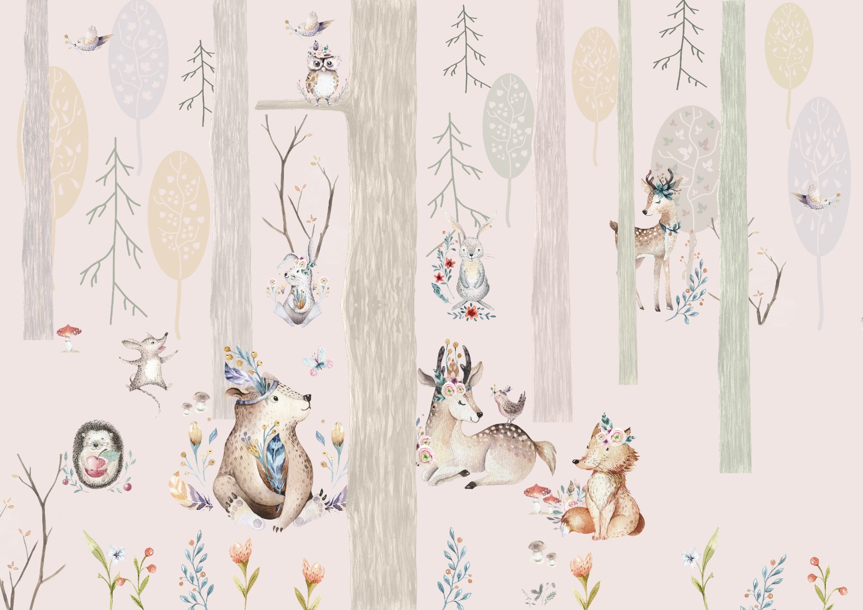 Forest animals HD wallpaper  Animal wallpaper Forest animals Forest  painting