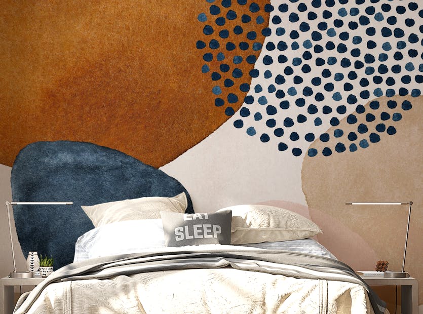 Peel and Stick Abstract Colorful Boho Pattern Wallpaper Murals