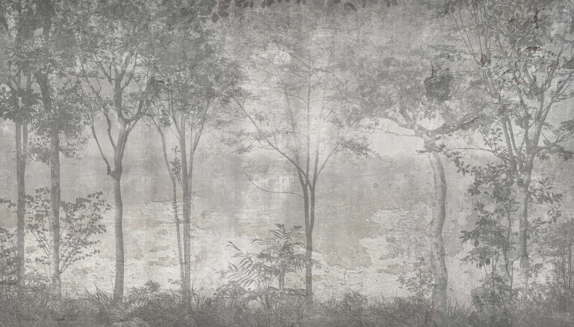 Brown Misty Forest Wall Mural  Feathr Wallpapers
