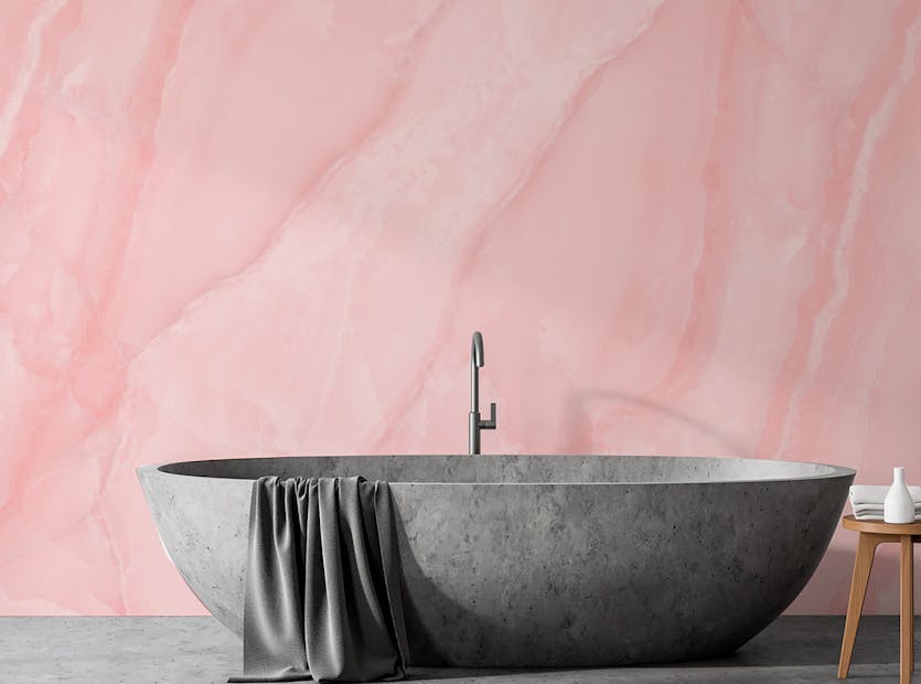 Removable Abstract Pink Color Vines Marble Wallpaper Murals