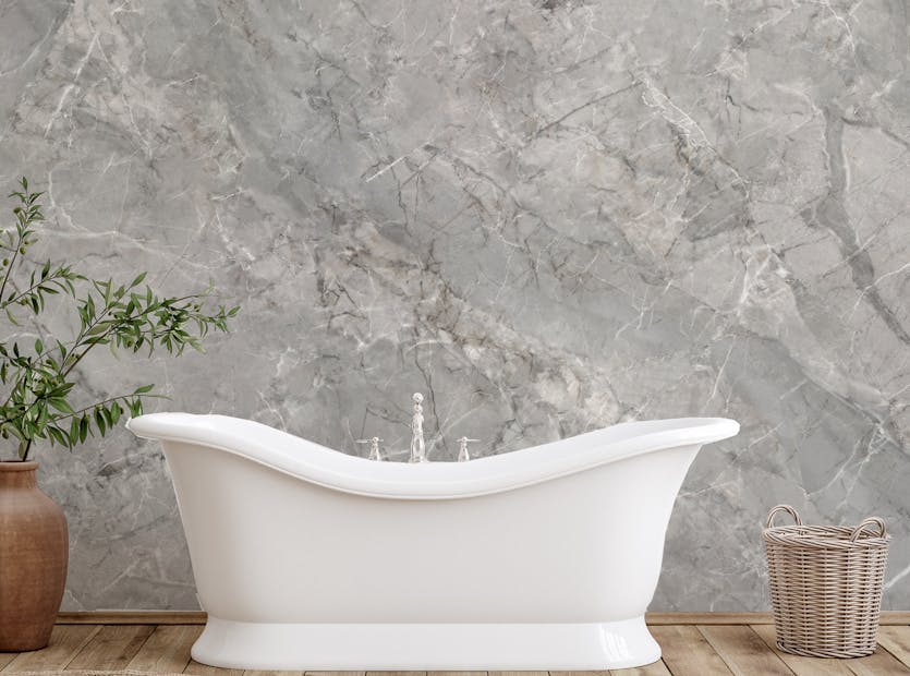 Peel and Stick Grey Marble Texture Subtle White Veining Wallpaper