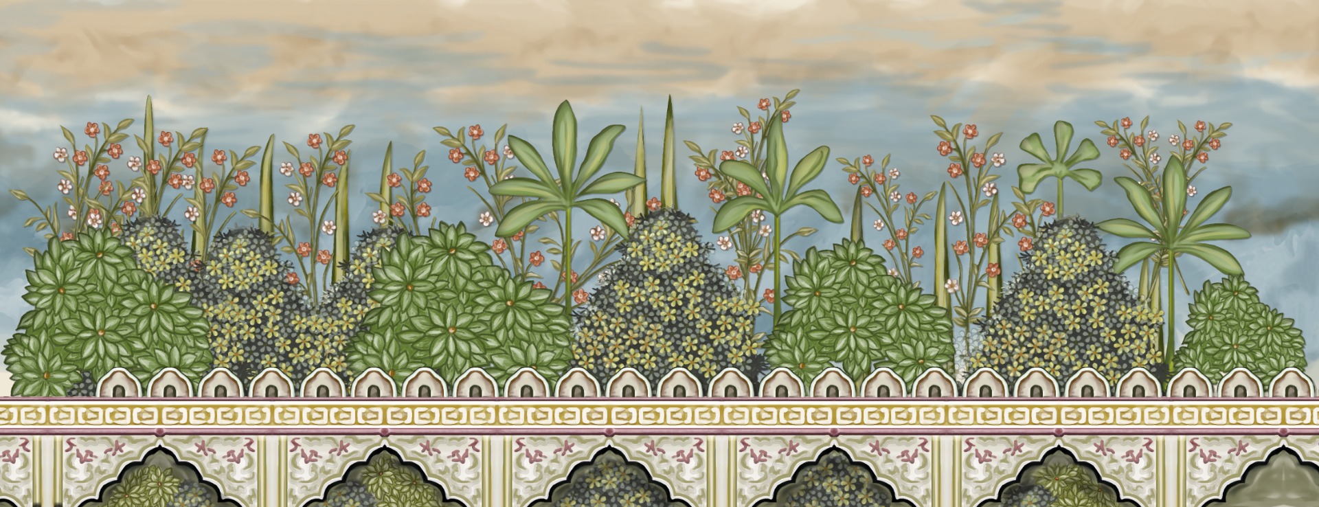 Mughal Fabric Wallpaper and Home Decor  Spoonflower