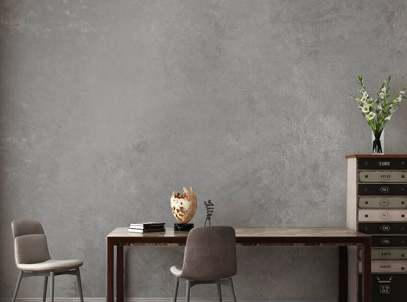Removable Industrial Gray Colored Textured Wallpaper Murals