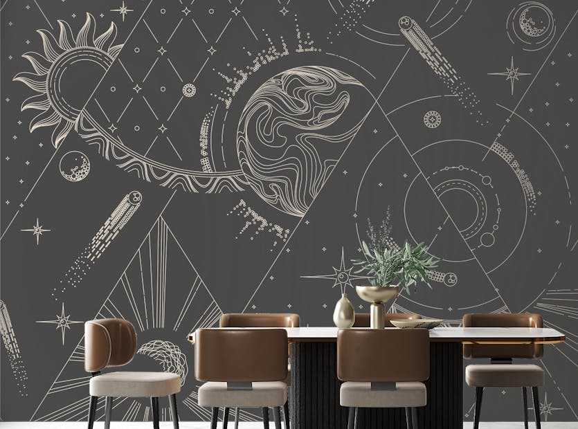 Peel and Stick Abstract Seamless Pattern Geometric Gray Color Wallpaper Murals