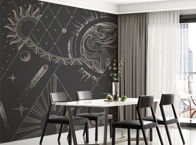 Removable Abstract Seamless Pattern Geometric Gray Color Wallpaper Murals