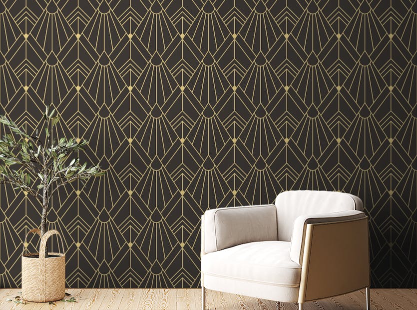 Peel and Stick Abstract Art Deco Seamless Modern Tiles Design Wallpaper 