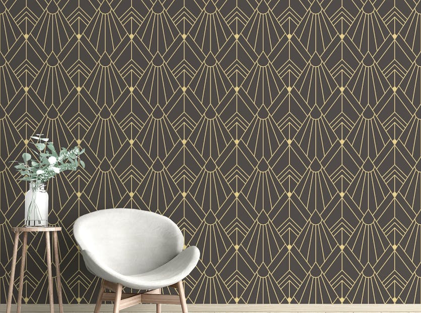 Removable Abstract Art Deco Seamless Modern Tiles Design Wallpaper 