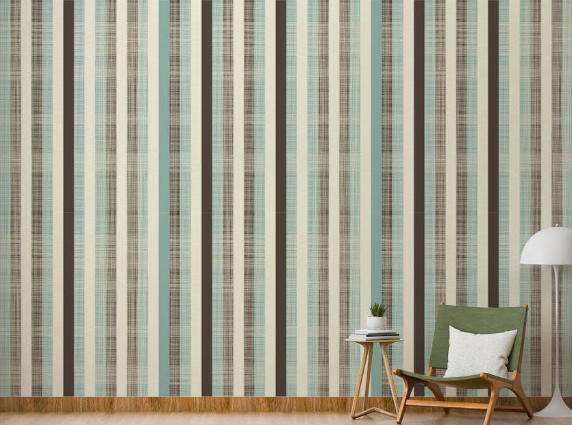 Peel and Stick Striped Harmony Fabric Wallpaper Wall Murals