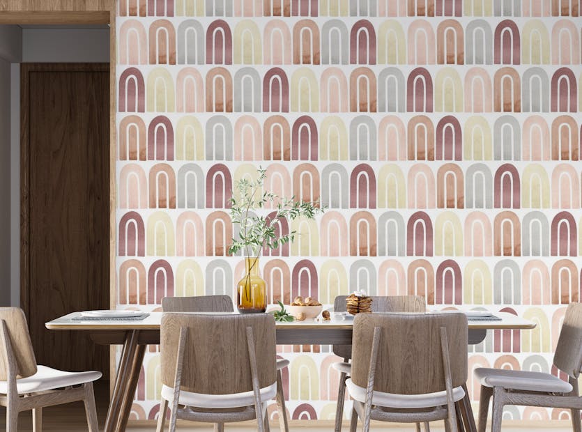 Removable Boho Watercolor Peel And Stick Wallpaper