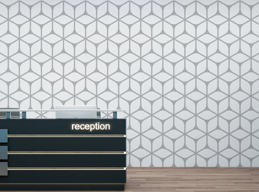 Removable White Triangular Deco Design Repeat Pattern Wallpaper
