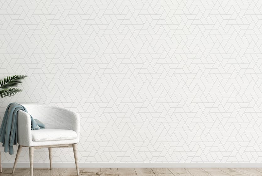 Peel and Stick Gray Line Geometric Wallpaper