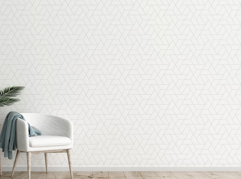 Peel and Stick Gray Line Geometric Wallpaper For Walls