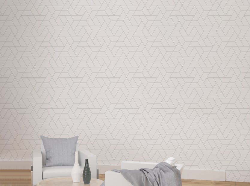 Removable Gray Line Geometric Wallpaper For Walls