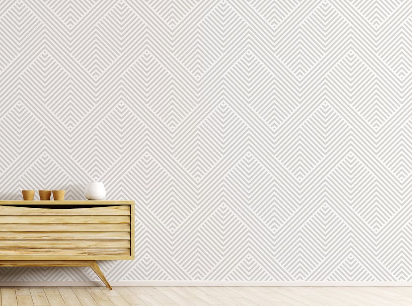 Peel and Stick Gray Color Lines Geometric Wallpaper For Walls