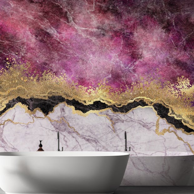 Peel and Stick Pink Marble Stone Texture Wallpaper Murals