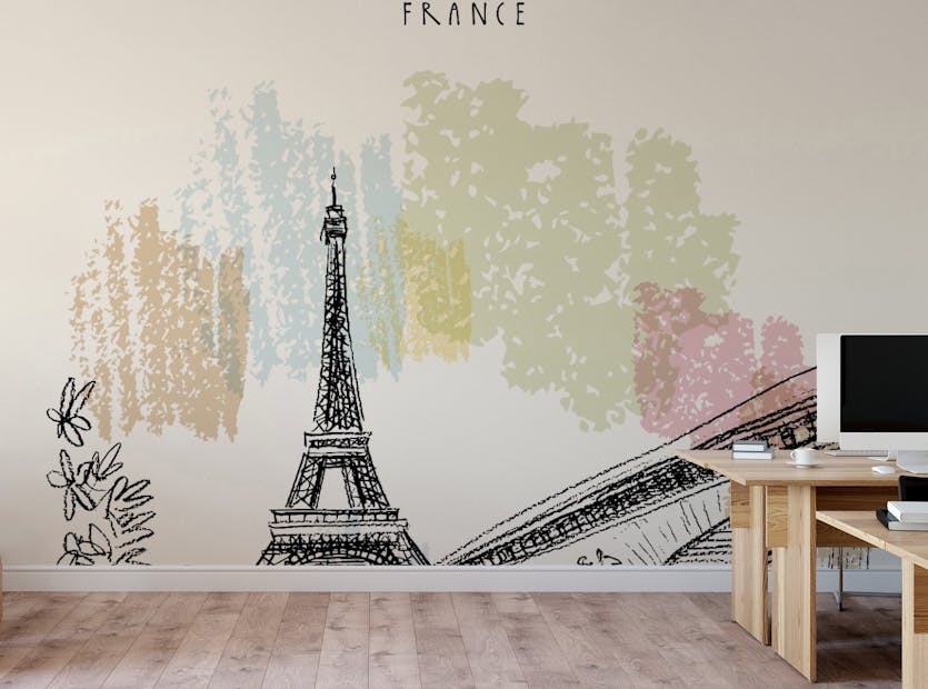 Peel and Stick Tower Paris Wall Wallpaper Murals