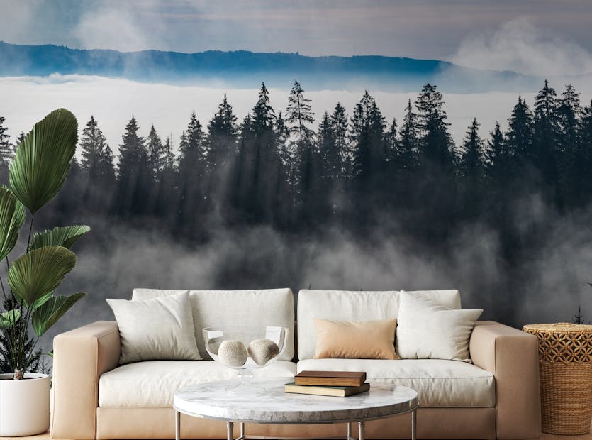 Peel and Stick Forest Mountain Wall Wallpaper Murals