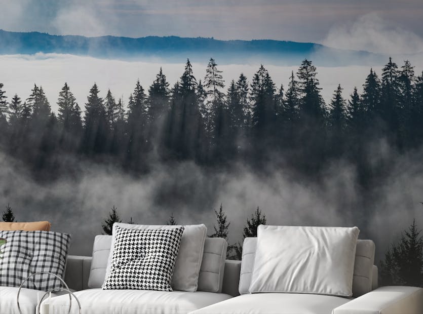 Removable Forest Mountain Wall Wallpaper Murals