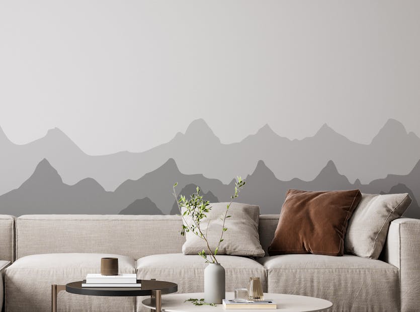 Removable Ombre Mountains Peel Stick Wallpaper Murals