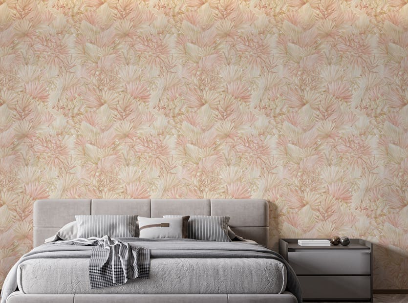 Peel and Stick Removable Floral Tropical Leaves Wallpaper For Walls