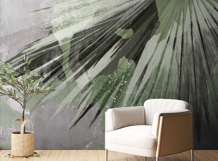 Peel and Stick Exotic Tropical Leaf Wall Mural