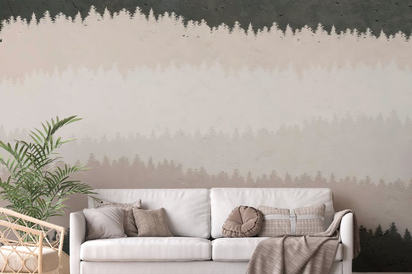 Peel and Stick Shaded Timber Illusion Wall Mural