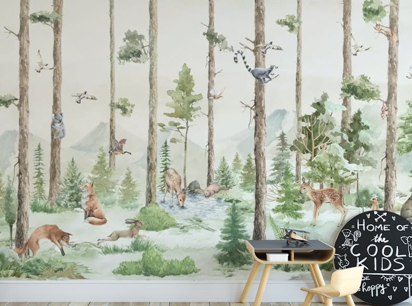 Peel and Stick Enchanted Forest Wall Mural