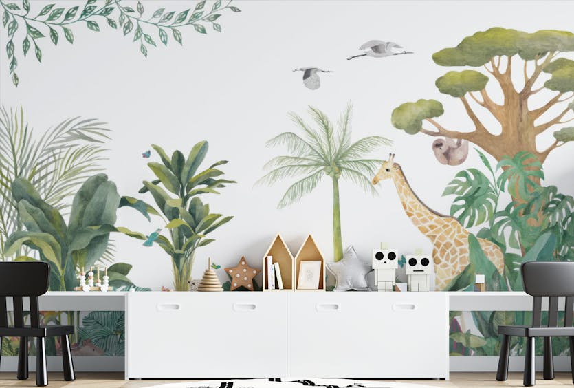 Peel and Stick Tropical Forest Wall Mural