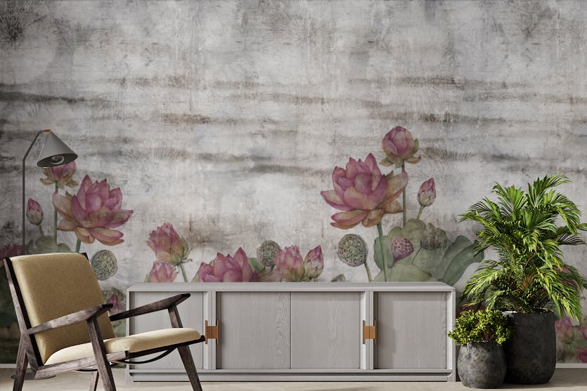 Peel and Stick Lotus Elegance Wall Mural