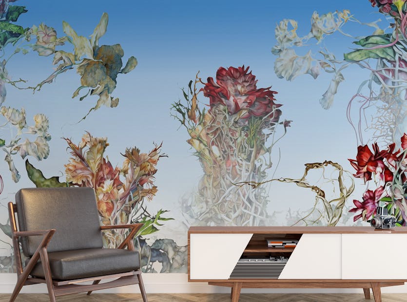 Removable Root Radiance Multicolor Flower Wall Mural