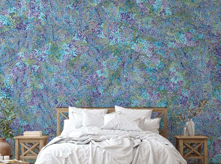 Peel and Stick Lavender Leaf Luminary Wallpaper Murals